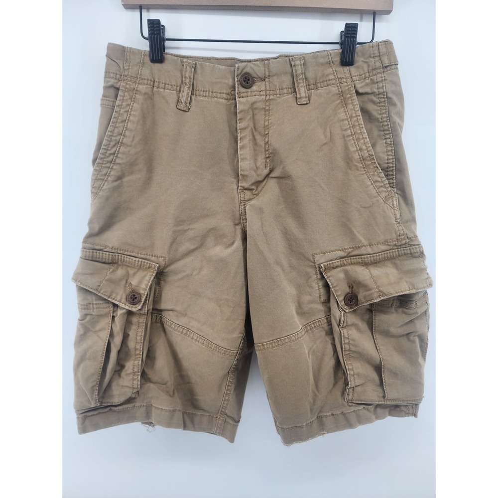 American Eagle Outfitters Mens Cargo Shorts‎ Tan Classic Flex Size 28 Y2k 00s